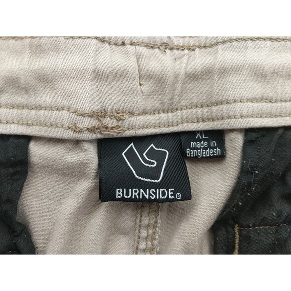 Burnside Men's XL Drawstring Jogger Khaki Cargo Pants Casual - Picture 10 of 11
